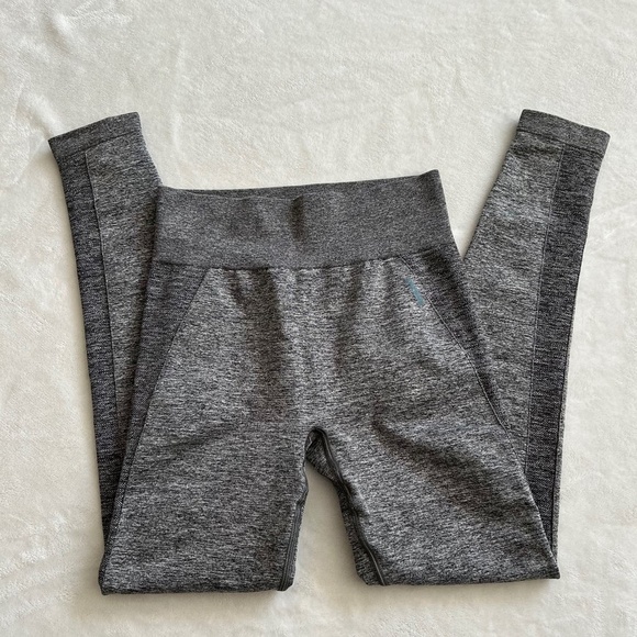 Gymshark High Waisted Flex Leggings Grey/Blue - Picture 5 of 8